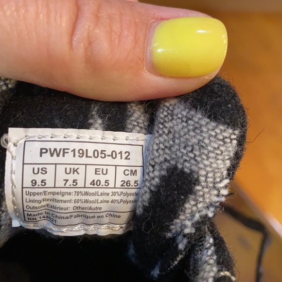 NWT Pendleton charcoal wool sneakers - Picture 4 of 7